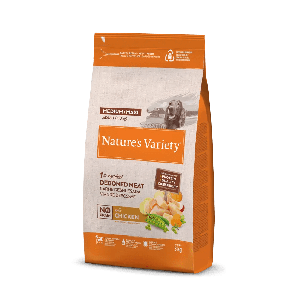 Comida marca Nature's Variety sabor pollo