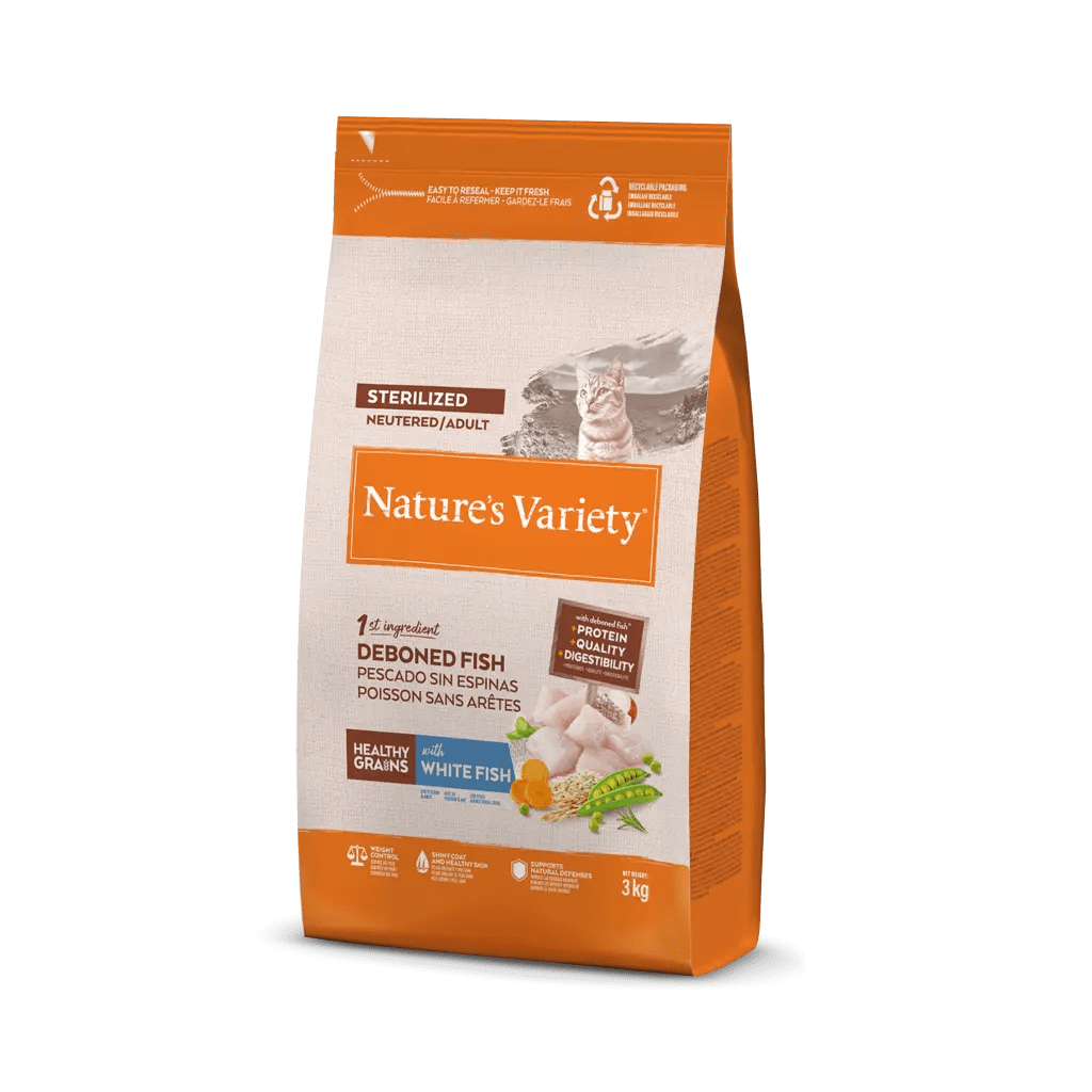 Nature's Variety para gatos esterilizados con pescado blanco