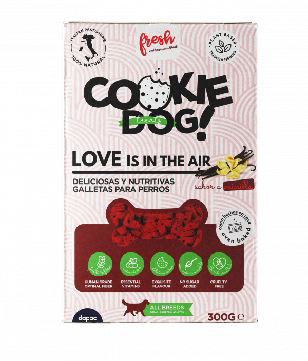 Galleta saludable "Love in in the air" marca DAPAC